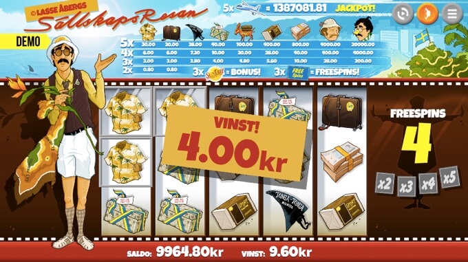 Free spins i Sällskapsresan slot