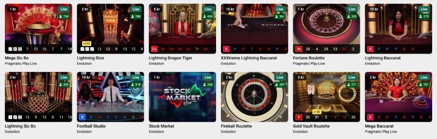 Game Shows hos Unibet