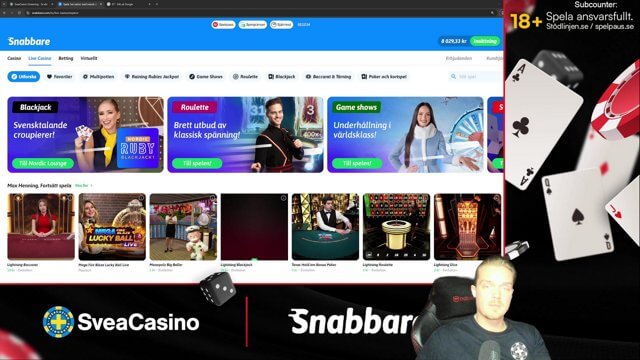 18+ SVEACASINO  - LESSGO