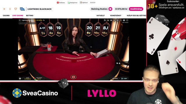 18+ SVEACASINO  - LightningBlackjack? Who is you?