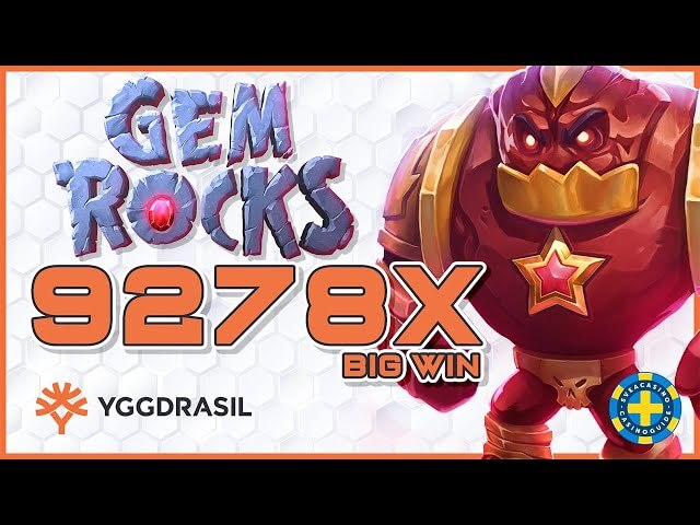 Epic Win från Yggdrasils Gem Rocks! – 9278x