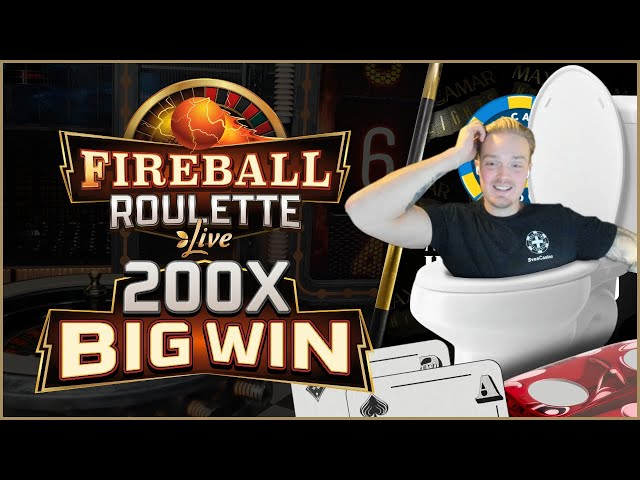 Max vinner stort från porslinstronen! - Fireball Roulette BIG WIN