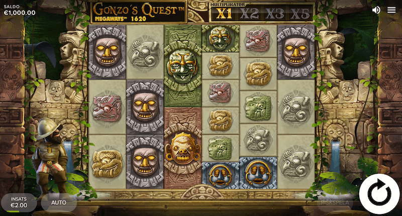 Gonzo's Quest Megaways slot.