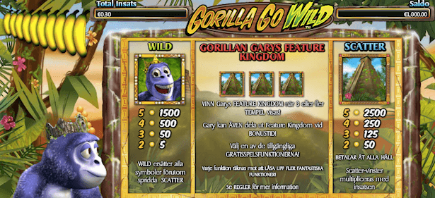 Gorilla Go Wild Bonus