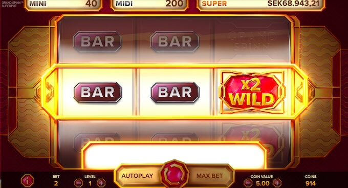 Grand Spinn slot Bar