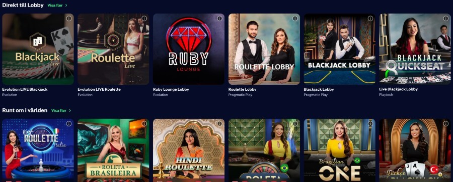 Hajper live casino