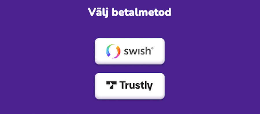 Happy Casino erbjuder Swish och Trustly