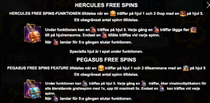 Hercules and Pegasus Slot Bonus Free Spins