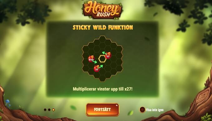 Honey Rush slot sticky wild