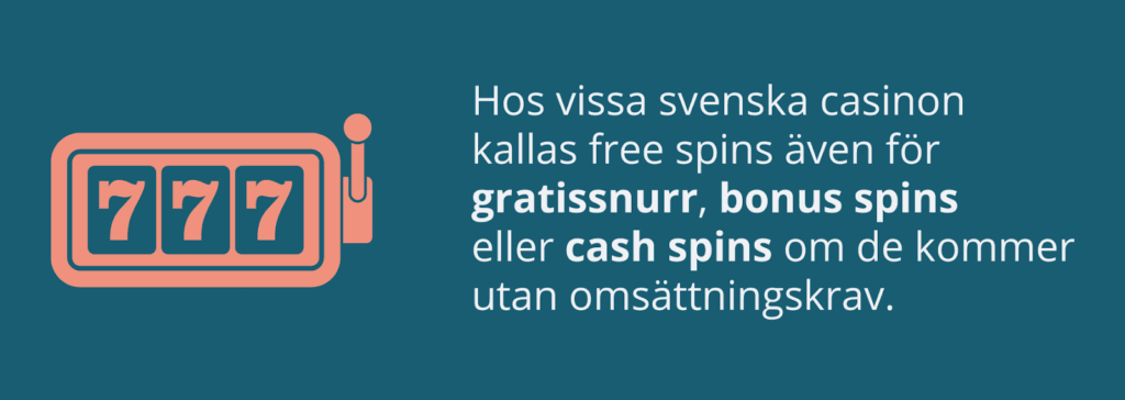 Olika uttryck för free spins