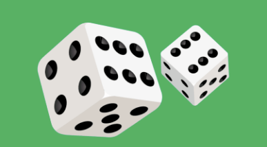Craps tärningar.