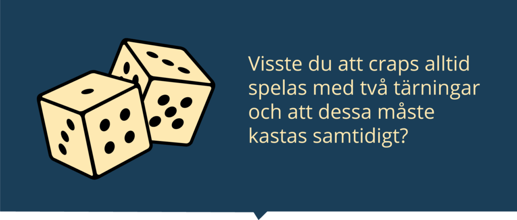 Tärningar i Craps