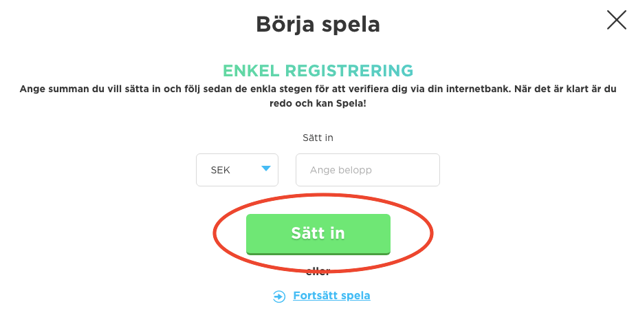 hur man gör en insättning med bankid