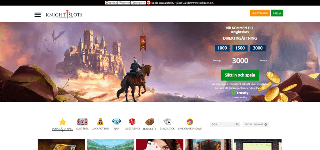 Knightslots start