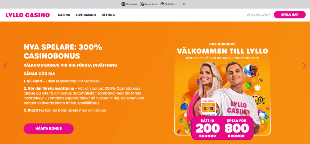 Lyllo Casino välkomstbonus