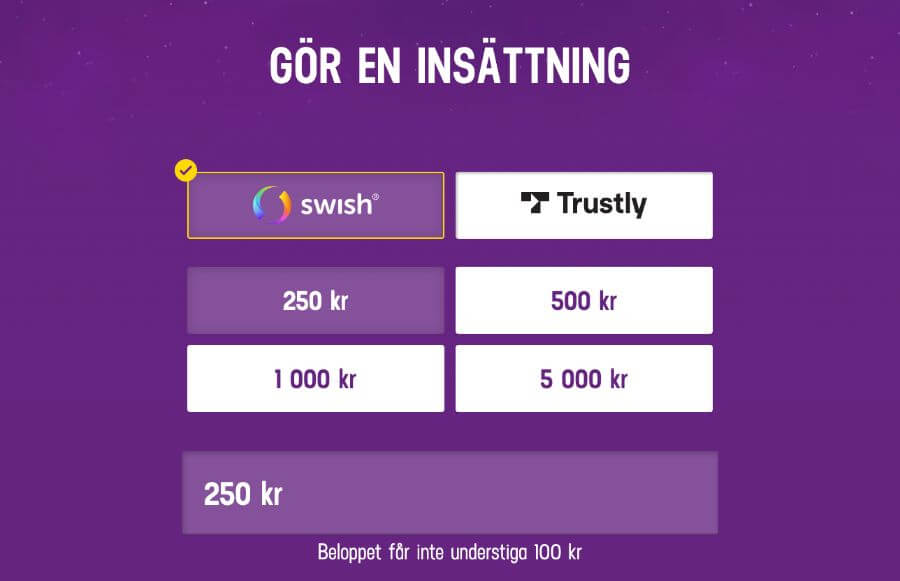 Betalningsmetoder hos Jalla Casino