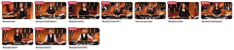 Jalla Casino livebord