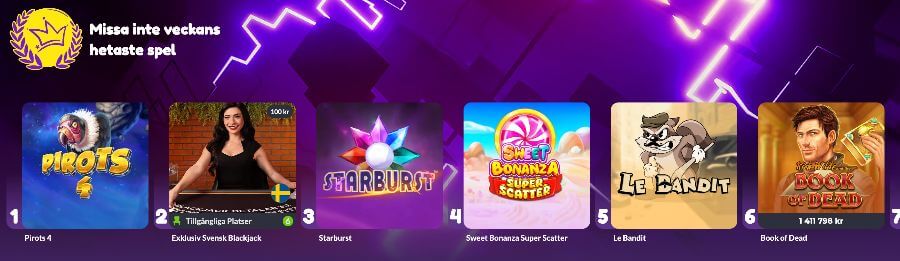 Jalla Casino spelutbud