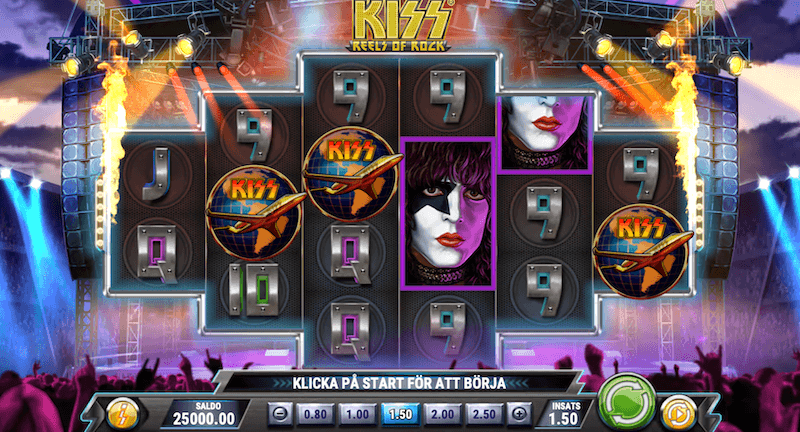 Kiss Reels of Rock spelplan. 