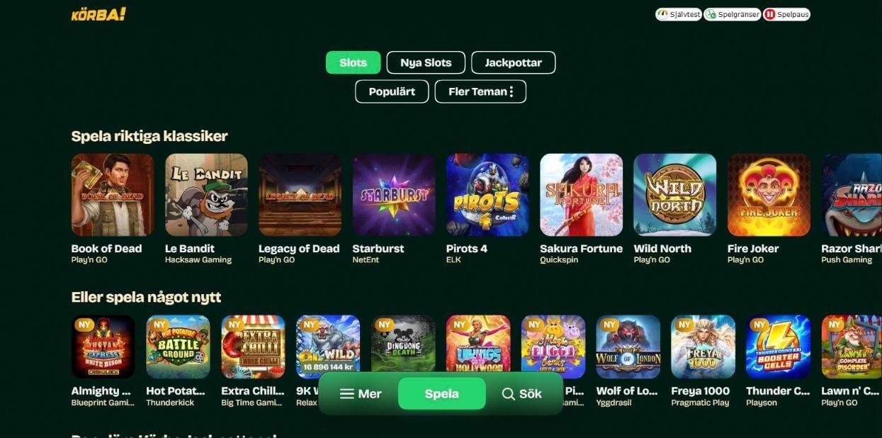 Spellobbyn hos Körba med filtren Slots, Nya Slots, Jackpottar, Populärt och Fler Teman