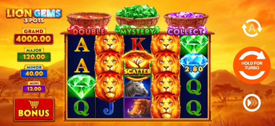Lion Gems: Hold and Win från Playson