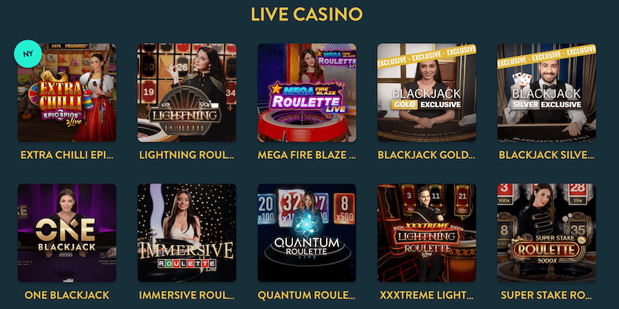 Live casino. 