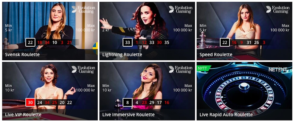 Live dealer Roulette