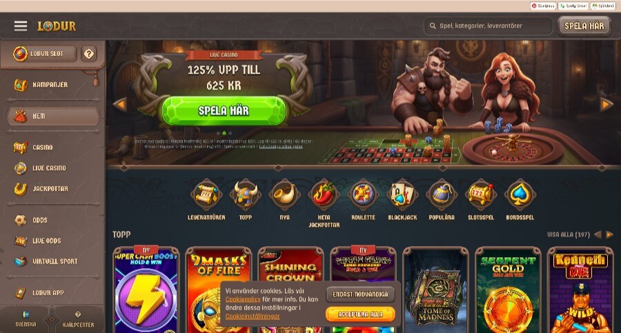 Lodur Casino framsida