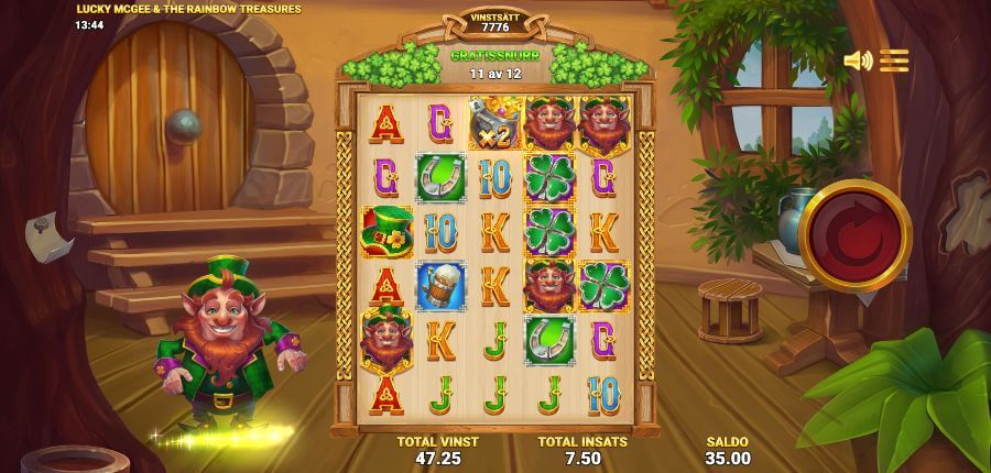 Free spins-läget i Lucky McGee and the Rainbow Treasures