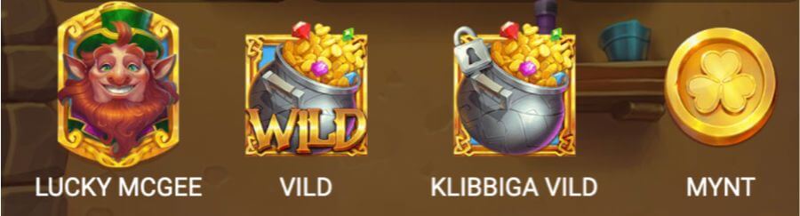 Specialsymboler i Lucky McGee and the Rainbow Treasures slot