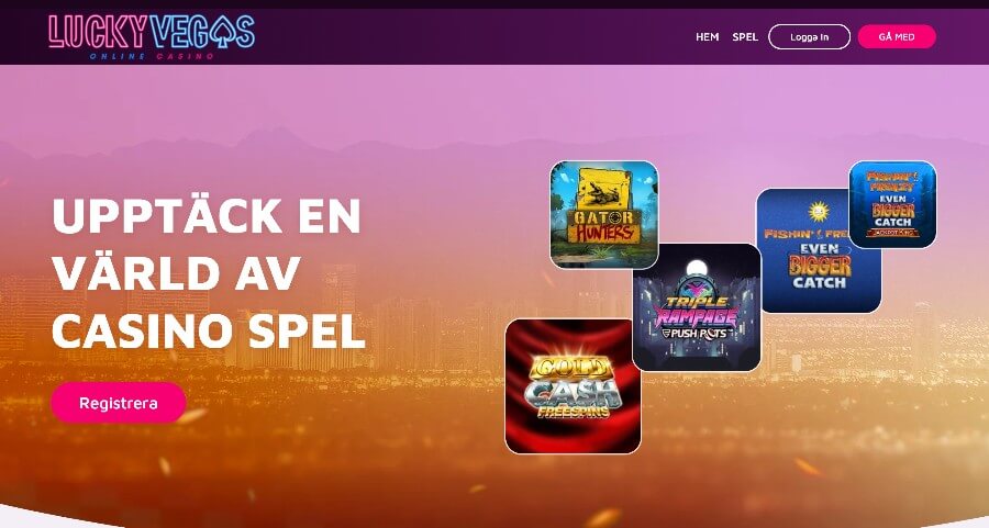LuckyVegas hemsida