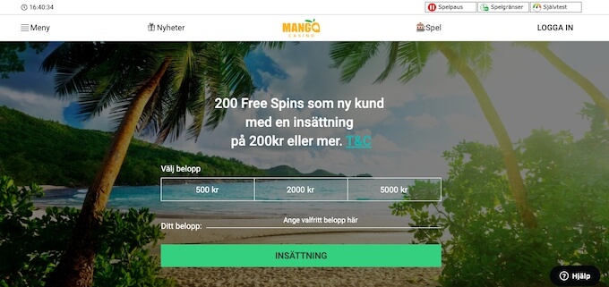Mango Casino bonus