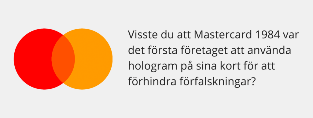 Mastercard använder hologram