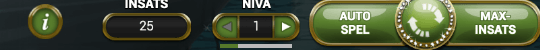 Mega Fortune vinsttabell.