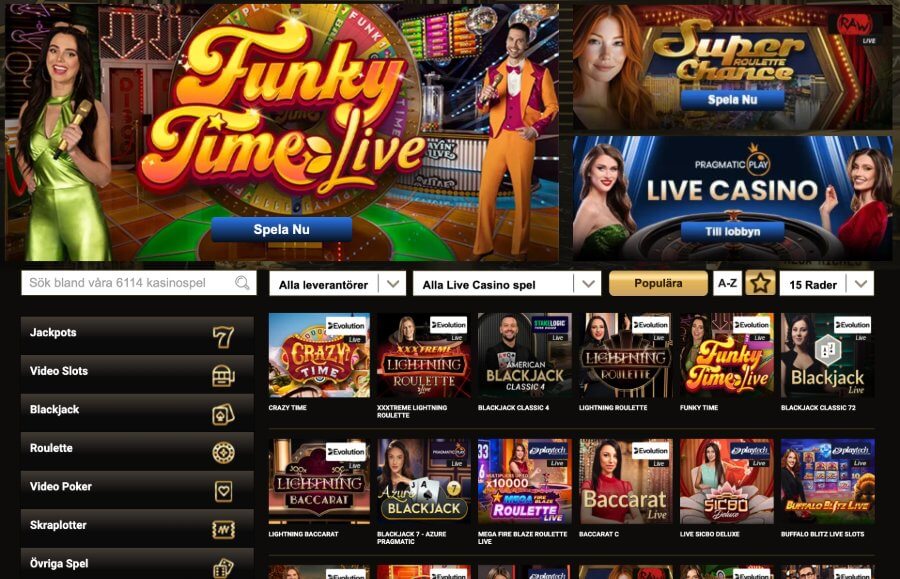Live Casino hos MegaRiches