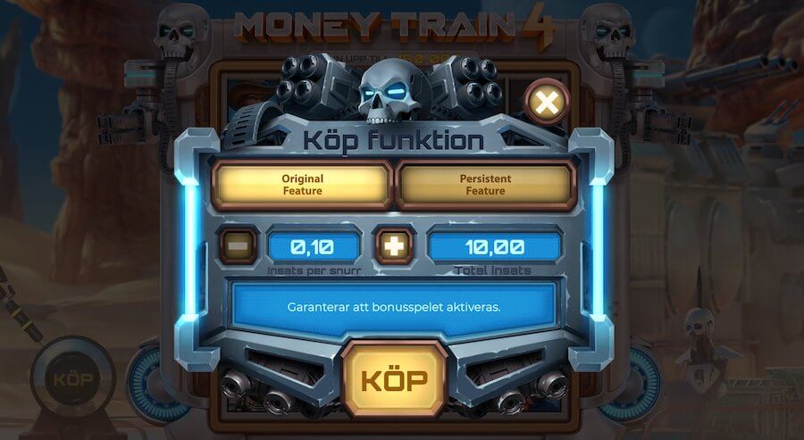 Money Train 4 köpfunktion