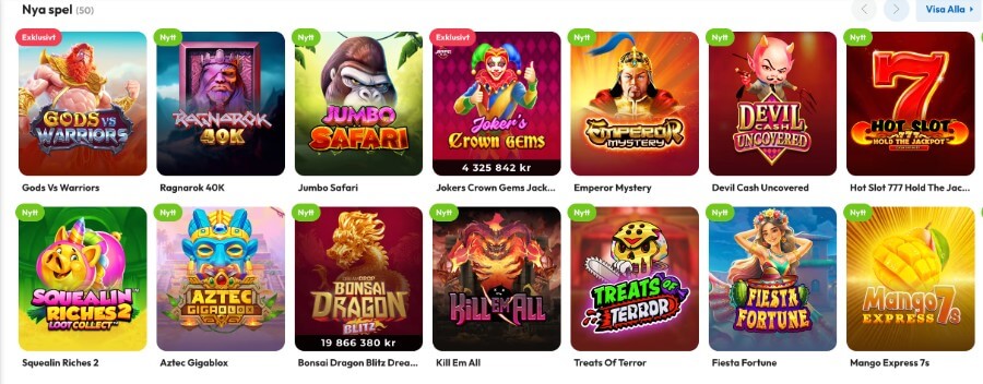 Nya slots hos NordicBet Casino
