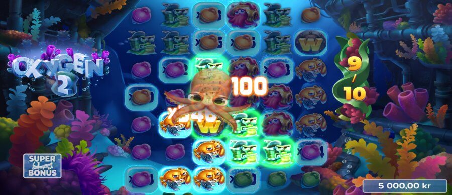 Oxygen 2 free spins-läge