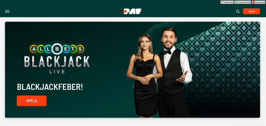Paf.com live casino