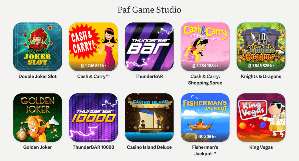 Paf Game Studio Slots. 