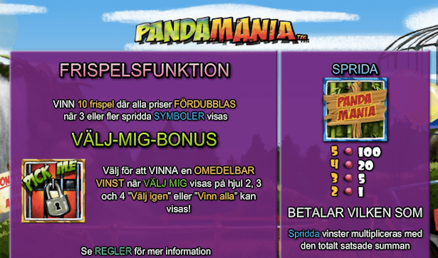 Pandamania Bonus