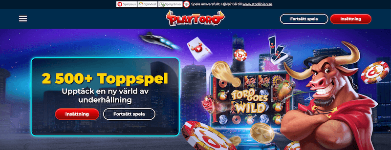 PlayToro spelsida.