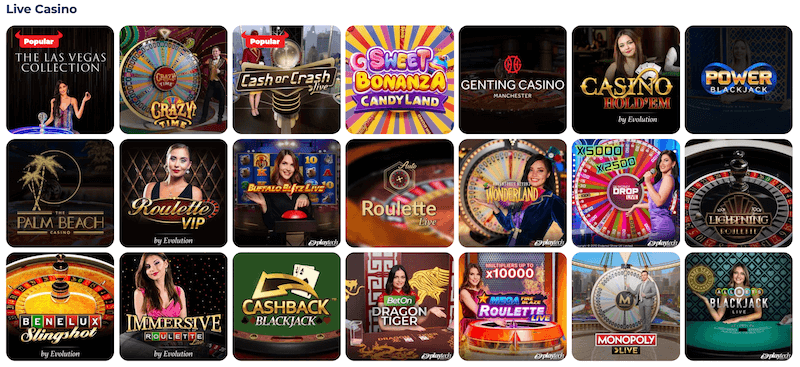 PlayToro live casino.