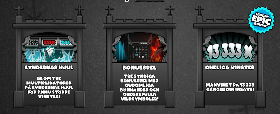 Bonusfunktioner i Pray of Three