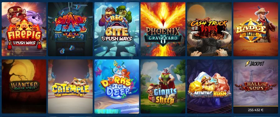 Pronto Casinos spelutbud