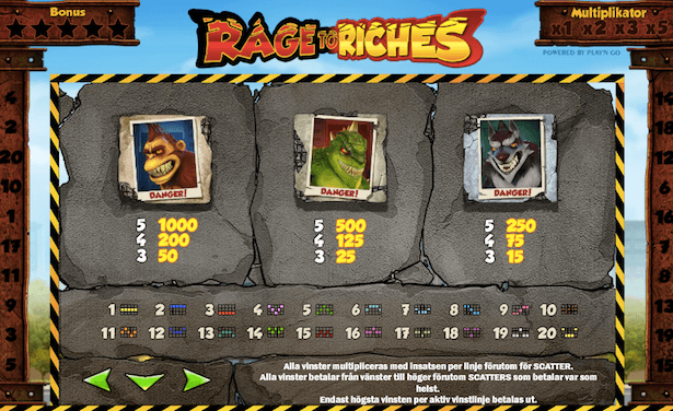 Rage to Riches Bonus