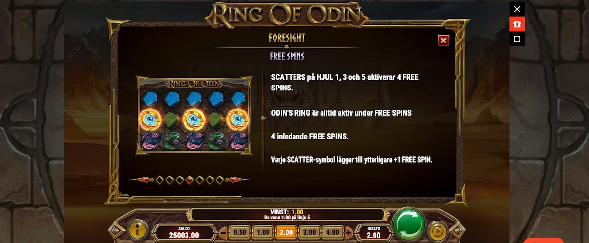 Ring of Odin free spins