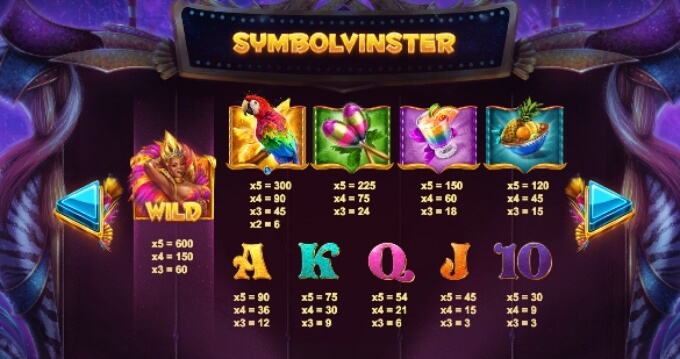 Rio Stars Slot Bonus Symbols