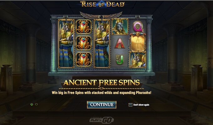 Rise of Dead slot Ancient Free Spins