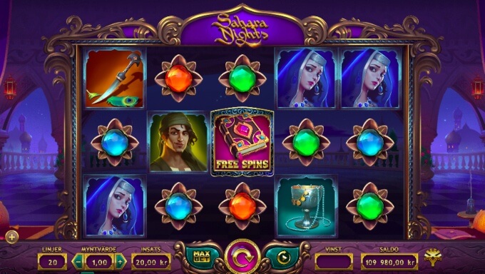 Sahara Nights Slot Bonus Game